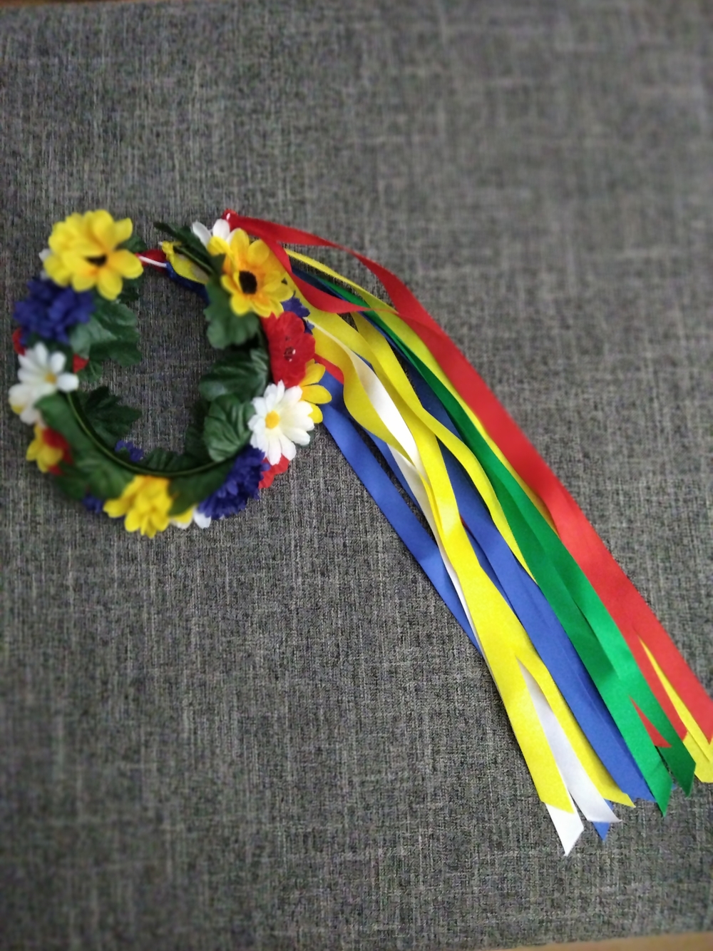 Floral Ribbon Head Crown Part Of Ukrainian National Women Wear